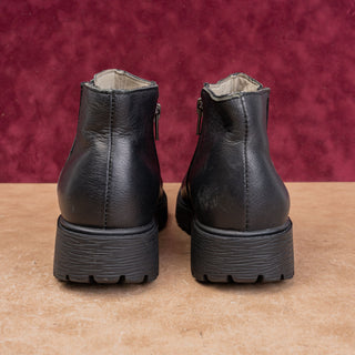 Alegria Women Shayne Black Leather Zip Chelsea Ankle Boots sz 6US EUR36