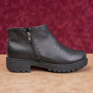 Alegria Women Shayne Black Leather Zip Chelsea Ankle Boots sz 6US EUR36