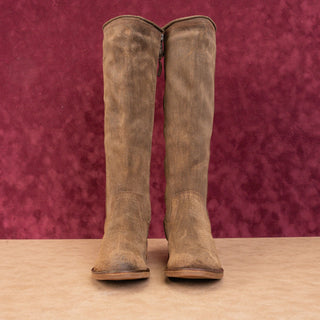 Sofft Woman Blum Brown Suede Comfortable Western Riding Zip Knee Boots 6