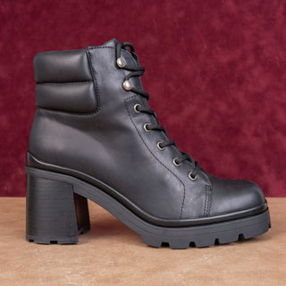 Jeffrey Campbell Women Hikes Black Leather Festival Platform Combat Boots sz 9.5