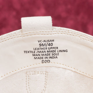 Vince Camuto Classic Wedding Zip White Leather Western Cowboy Boots sz 9US EUR40