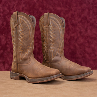 Durango Men 12" Coyote Brown Leather Western Cowboy Work Boots sz 7