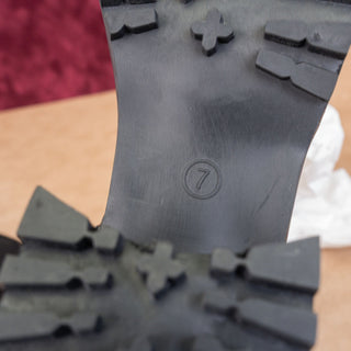 MIA Women Black Vegan Leather Zip Lace-up Festival Platform Combat Boots sz 7