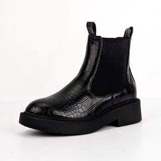 Topshop Wmn Alpha Vegan Leather Croc Festival Chelsea Platform Boots 7US EUR38