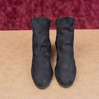 Arche Paris Women Lomhus Black Nubuck Zip Wedge Boots Size 8US EUR39