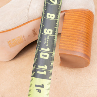 Coach Women Olivia Light Tan Suede Adjustable Strap Office Dressy Boots sz 11