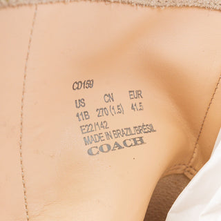 Coach Women Olivia Light Tan Suede Adjustable Strap Office Dressy Boots sz 11