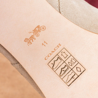 Coach Women Olivia Light Tan Suede Adjustable Strap Office Dressy Boots sz 11