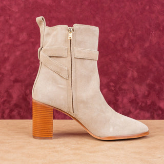 Coach Women Olivia Light Tan Suede Adjustable Strap Office Dressy Boots sz 11