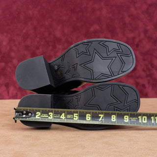 Dirty Laundry Women Black Vegan Leather Square Toe Retro Zip Ankle Boots sz 7.5