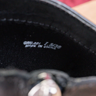 Dirty Laundry Women Black Vegan Leather Square Toe Retro Zip Ankle Boots sz 7.5