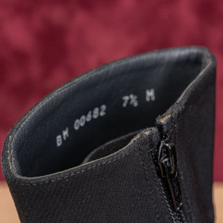 Stuart Weitzman Wmn Vintage Retro Black Fabric Buckle Moto Strap Ankle Boots 7.5