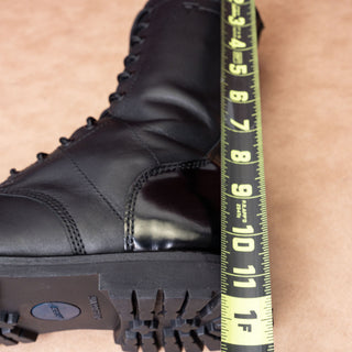 Bates Men Paratrooper 11" Side Zip Wide Black Leather Combat Boots sz 9
