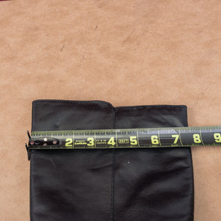 La Canadienne Women Silvana Black Leather Waterproof Buckle Zip Knee Boots sz 10