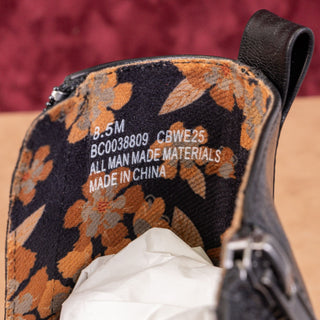 BOC Women Boulder Black Faux Leather Zip Ankle Boots sz 8.5