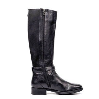 Coach Women Essex Black Leather Riding Equestrian Zip Knee Boots sz 7