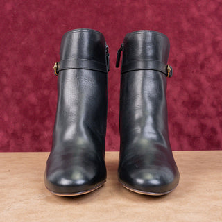 Cole Haan Women Glendale Black Leather Grand OS Dress Office Zip Ankle Boots 11