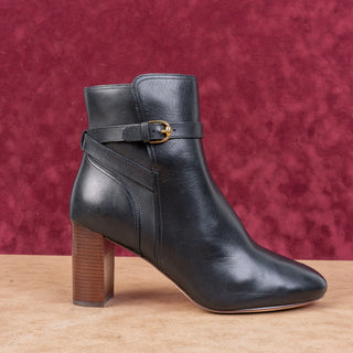 Cole Haan Women Glendale Black Leather Grand OS Dress Office Zip Ankle Boots 11