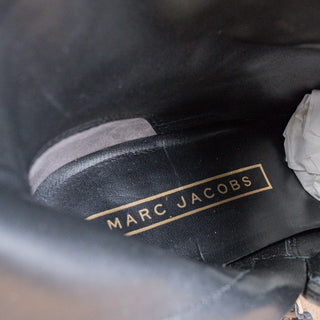 Marc Jacobs Wmn Black Patent Leather Retro Go Go Zip Square Boots 10.5US EUR41
