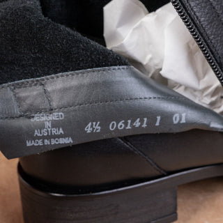 Paul Green Women Wyatt Black Leather Buckle Moto Biker Ankle Boots sz 7US UK 4.5