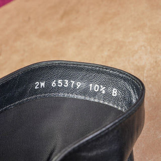 Stuart Weitzman Wmn Black Leather Vintage Retro 90s Square Toe Boots 10.5