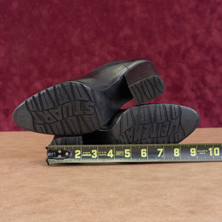 Stuart Weitzman Women Slip-on Black Leather Dress Stretch Ankle Boots sz 9