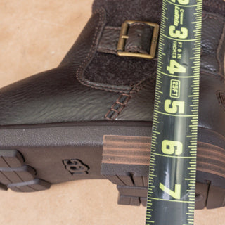 UGG Women Harrison Moto Biker Brown Waterproof Leather ankle Boots sz 7.5