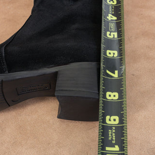 La Canadienne Women Halo Black Suede Waterproof Buckle Zip Fashion Boots sz 9.5