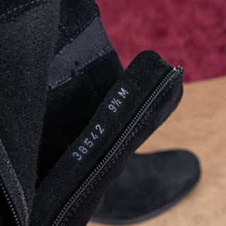 La Canadienne Women Halo Black Suede Waterproof Buckle Zip Fashion Boots sz 9.5