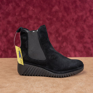 Fly London Women Lita Chelsea Festival Party Suede Black Boots sz 6.5-7US EUR 37