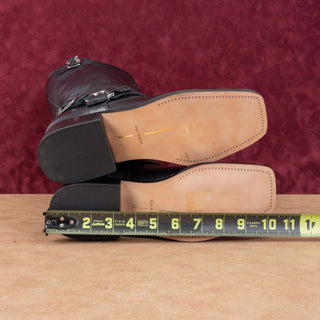 Dolce Vita Women Evi Black Leather Moto Biker Metal Harness Fashion Mid Boots 8