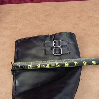 Dolce Vita Women Evi Black Leather Moto Biker Metal Harness Fashion Mid Boots 8