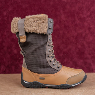 Pajar Women Genevieve Brown Leather Lace-up Cuff Winter Boots 8US EUR 39