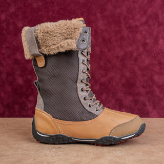 Pajar Women Genevieve Brown Leather Lace-up Cuff Winter Boots 8US EUR 39