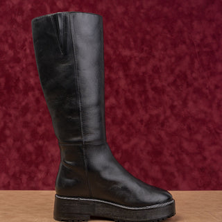 Matisse Women Black Leather Festival Party Platform Goth Knee Boots 6.5US EUR37