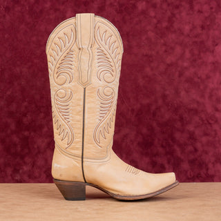 Circle G by Corral Woman Sand Cowhide Leather Western Cowboy Knee Boots sz 7.5