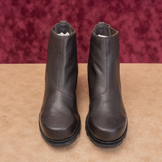 Sorel Wmn Joan Artic Waterproof Dark Brown Leather Platform Chelsea Boots 10.5