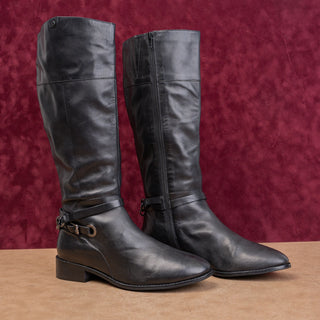 Seychelles Women Black Leather Boho Festival Party Riding Equestrian Boots sz 10