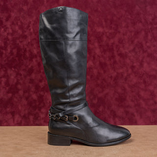 Seychelles Women Black Leather Boho Festival Party Riding Equestrian Boots sz 10