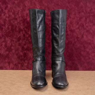 Seychelles Women Black Leather Boho Festival Party Riding Equestrian Boots sz 10