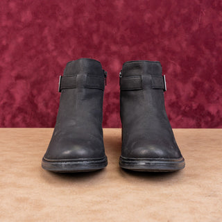 Josef Siebel Women Selena 17 Black Buckle Leather Ankle Boots 10-10.5US EUR41