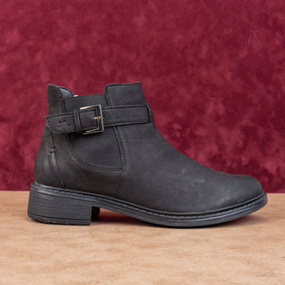 Josef Siebel Women Selena 17 Black Buckle Leather Ankle Boots 10-10.5US EUR41