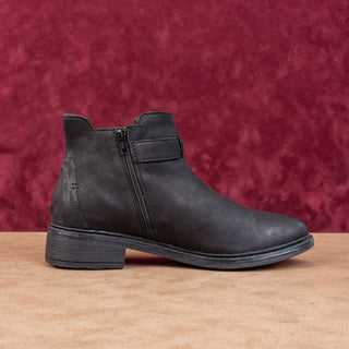 Josef Siebel Women Selena 17 Black Buckle Leather Ankle Boots 10-10.5US EUR41