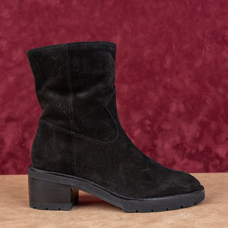 Stuart Weitzman Women Boulevard Black Suede Moto Festival party Pull Boots sz 8