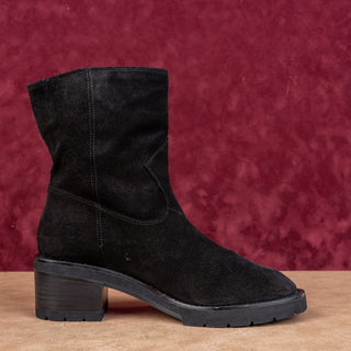 Stuart Weitzman Women Boulevard Black Suede Moto Festival party Pull Boots sz 8