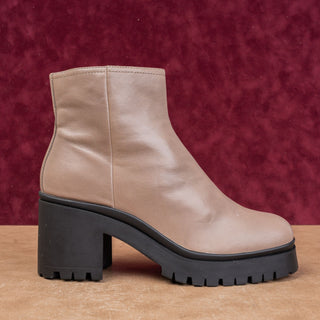 Jeffrey Campbell Women Putty Festival Party Leather Platform Ankle Boots sz 10