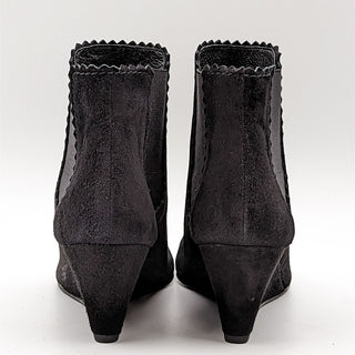 Pedro Garcia Women Ona Black Fine Suede Wedge Boots Size 8US EUR 38
