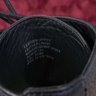 Tory Burch Women Black Leather Miller Lace up Dress Lug Sole Boots size 7