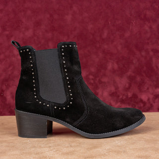 Paul Green Women Bailey Studded Black Suede Slip Chelsea Ankle Boots 9.5US AUS7