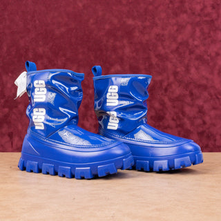 UGG Women Classic Brellah Regal Blue Plush Faux Fur Lined Snow Boots sz 6